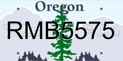 RMB5575 Oregon License Plate