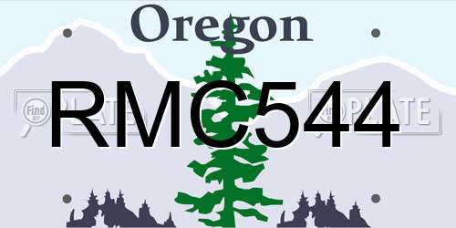 RMC544 Oregon License Plate