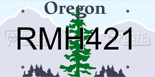 RMH421 Oregon License Plate