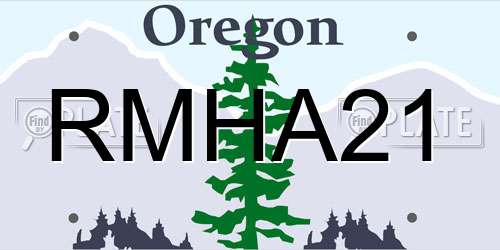 RMHA21 Oregon License Plate