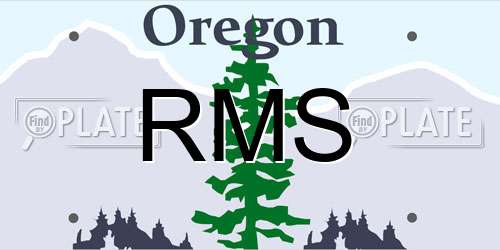 RMS Oregon License Plate