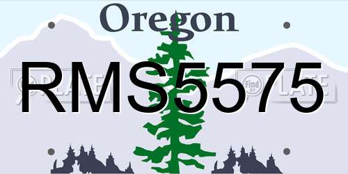 RMS5575 Oregon License Plate