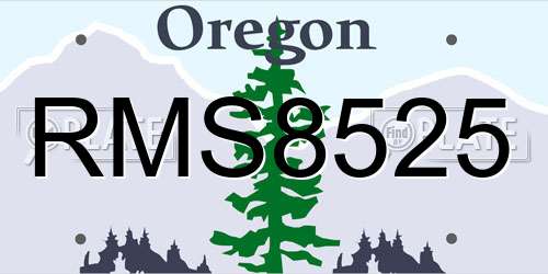 RMS8525 Oregon License Plate