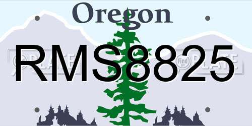 RMS8825 Oregon License Plate