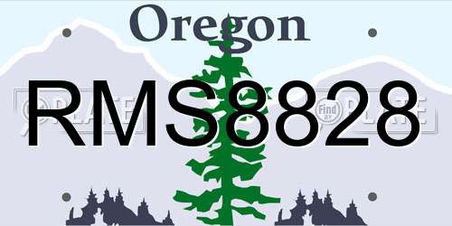 RMS8828 Oregon License Plate
