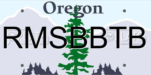 RMSBBTB Oregon License Plate