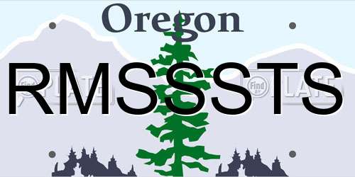 RMSSSTS Oregon License Plate