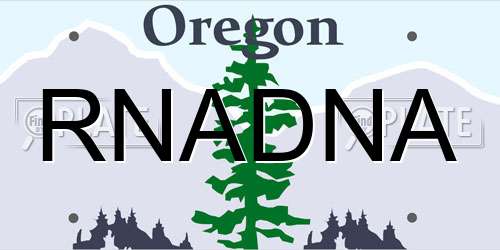 RNADNA Oregon License Plate