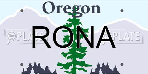 RONA Oregon License Plate