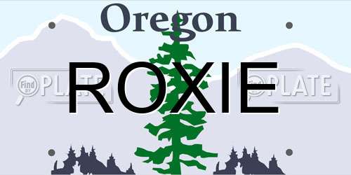 ROXIE Oregon License Plate