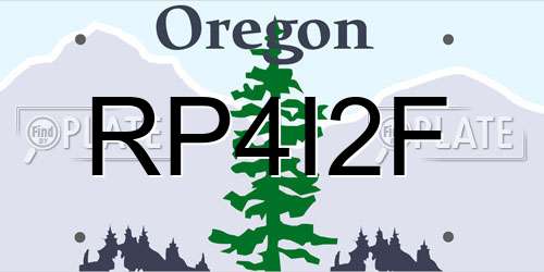 RP4I2F Oregon License Plate