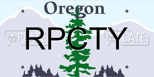 RPCTY Oregon License Plate