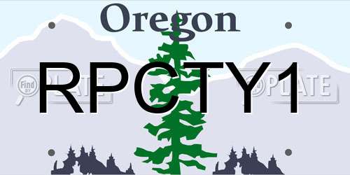 RPCTY1 Oregon License Plate
