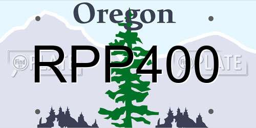 RPP400 Oregon License Plate