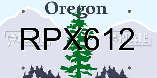 RPX612 Oregon License Plate