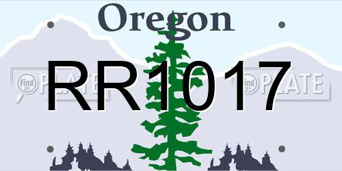RR1017 Oregon License Plate