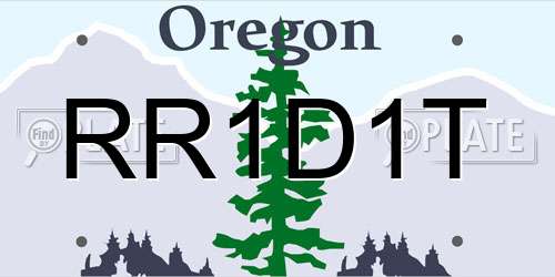 RR1D1T Oregon License Plate