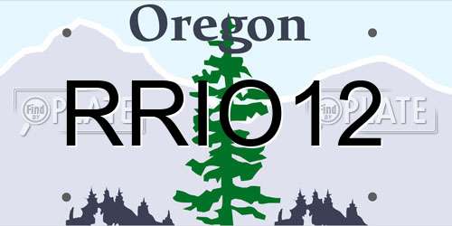 RRIO12 Oregon License Plate