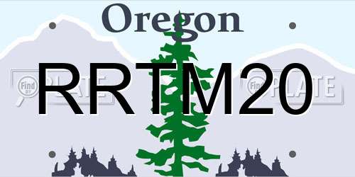 RRTM20 Oregon License Plate