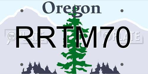 RRTM70 Oregon License Plate