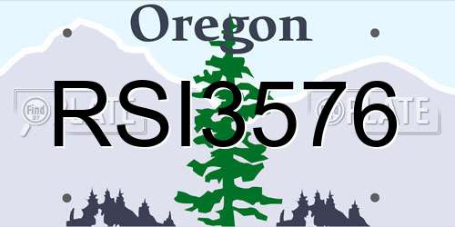RSI3576 Oregon License Plate