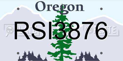 RSI3876 Oregon License Plate