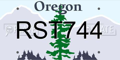 RST744 Oregon License Plate