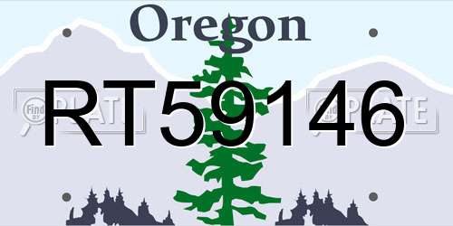 RT59146 Oregon License Plate