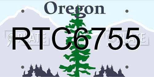 RTC6755 Oregon License Plate