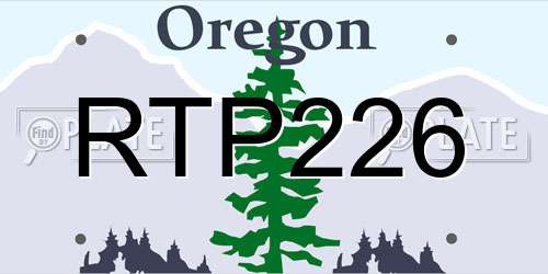 RTP226 Oregon License Plate