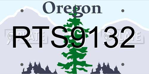 RTS9132 Oregon License Plate