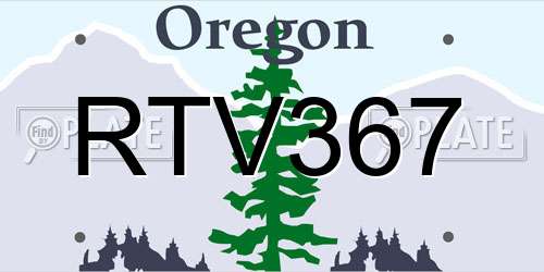 RTV367 Oregon License Plate