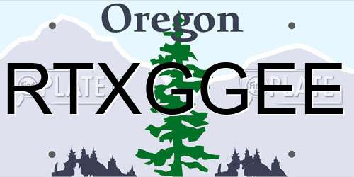RTXGGEE Oregon License Plate