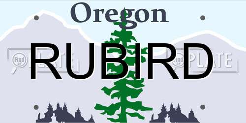 RUBIRD Oregon License Plate
