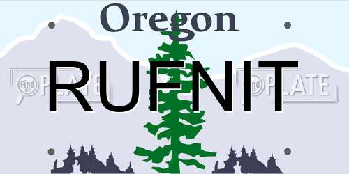 RUFNIT Oregon License Plate