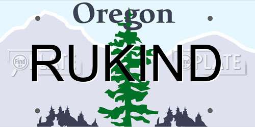 RUKIND Oregon License Plate