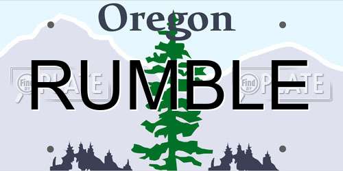 RUMBLE Oregon License Plate