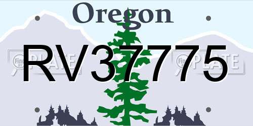 RV37775 Oregon License Plate