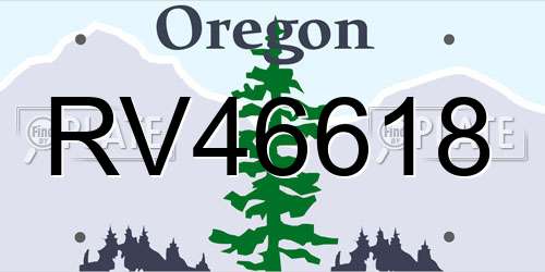 RV46618 Oregon License Plate