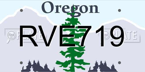 RVE719 Oregon License Plate