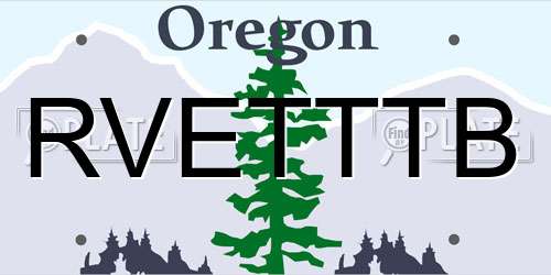RVETTTB Oregon License Plate