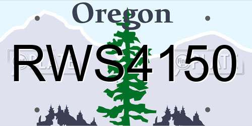 RWS4150 Oregon License Plate