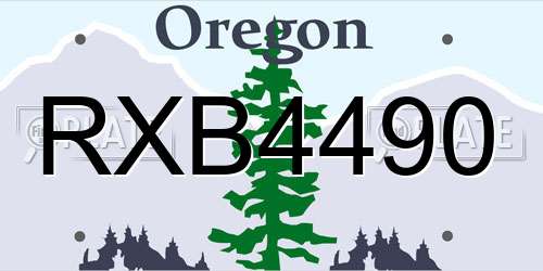RXB4490 Oregon License Plate