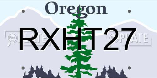 RXHT27 Oregon License Plate