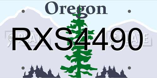RXS4490 Oregon License Plate