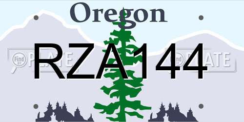 RZA144 Oregon License Plate