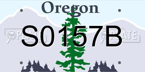 S0157B Oregon License Plate