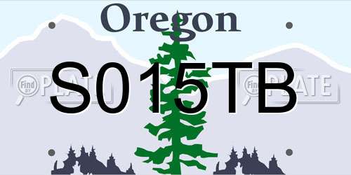 S015TB Oregon License Plate
