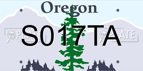 S017TA Oregon License Plate
