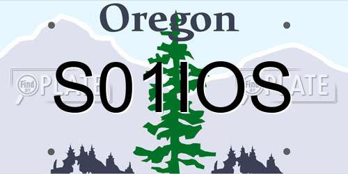 S01IOS Oregon License Plate